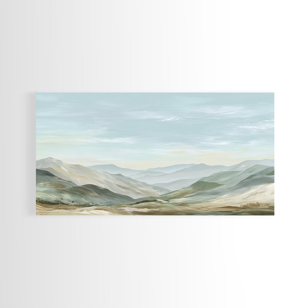 Gentle Mountain Landscape Canvas Print, Dental Office Art, Poster, Office Decor, Fine Art, Calm, Dental Art, Digital Artwork, DOA-2x1-48