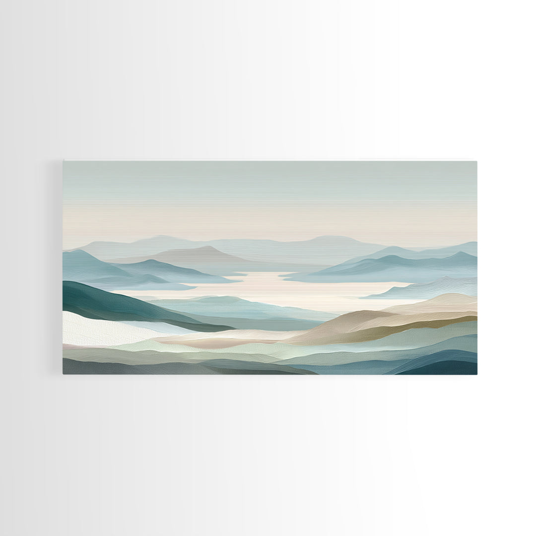 Soft Gradient Sunrise Canvas Print, Dental Office Art, Digital Print, Office Decor, Fine Art, Calm, Medical Office Decor, DOA-2x1-64