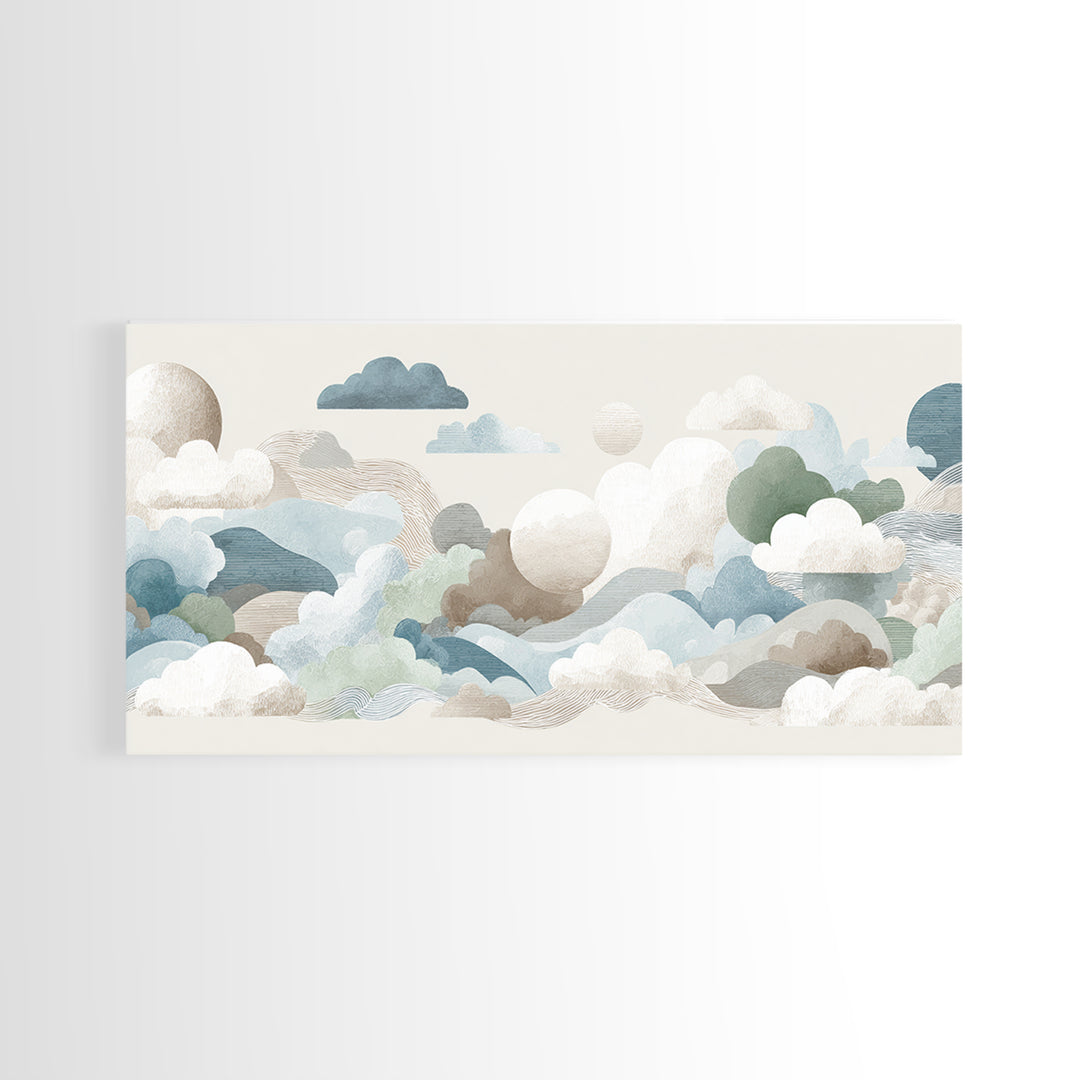 Playful Tooth Shaped Character Canvas Print, Dental Office Art, Art Print, Office Decor, Abstract Art, Calm, Unique Wall Art, DOA-2x1-74