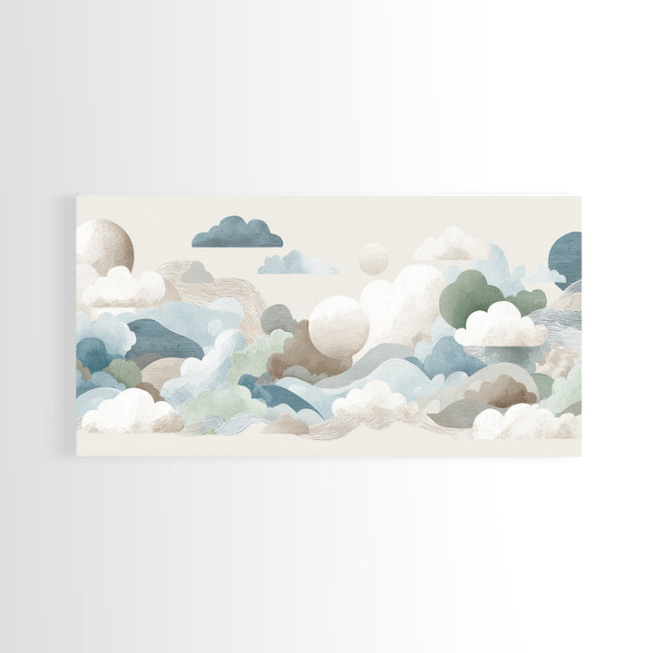 Playful Tooth Shaped Character Canvas Print, Dental Office Art, Art Print, Office Decor, Abstract Art, Calm, Unique Wall Art, DOA-2x1-74