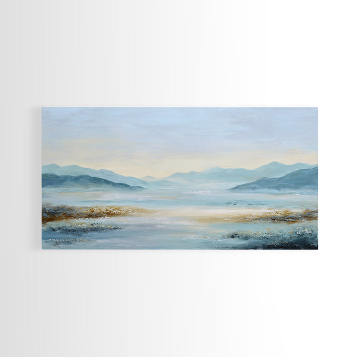 Soft Gradient Sunrise Framed Canvas Print, Dental Office Art, Motivational Poster, Office Decor, Fine Art, Calm, Dentistry Art, DOA-2x1-88