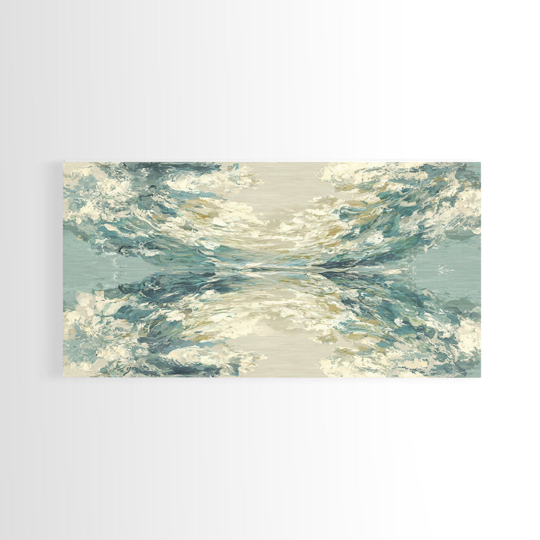 Abstract Water Ripple Pattern Framed Canvas Print, Dental Office Art, Medical Office Art, Office Decor, Abstract Art, Calm, DOA-2x1-9