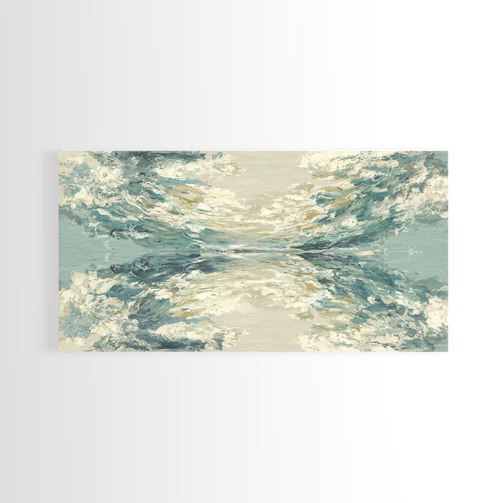Abstract Water Ripple Pattern Framed Canvas Print, Dental Office Art, Medical Office Art, Office Decor, Abstract Art, Calm, DOA-2x1-9