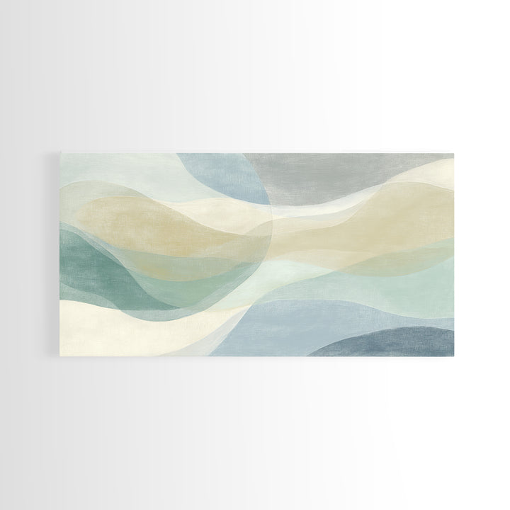 Minimal Smile Curve Abstract Framed Canvas Print, Dental Office Art, Contemporary Art, Office Decor, Abstract Art, Calm, DOA-2x1-97