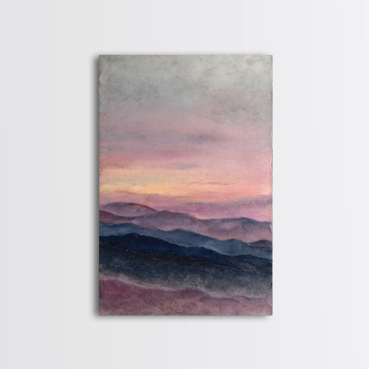 Soft Gradient Sunrise Framed Canvas Print, Dental Office Art, Dental Assistant, Office Decor, Fine Art, Calm, Gallery Decor, DOA-2x3-100