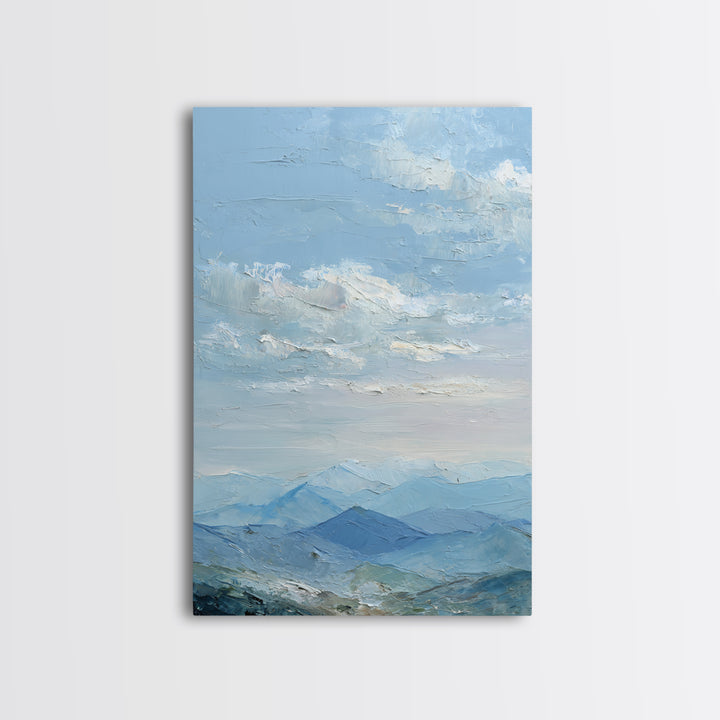 Gentle Mountain Landscape Framed Canvas Print, Dental Office Art, Dentist Art, Office Decor, Fine Art, Calm, Luxury Decor, DOA-2x3-12