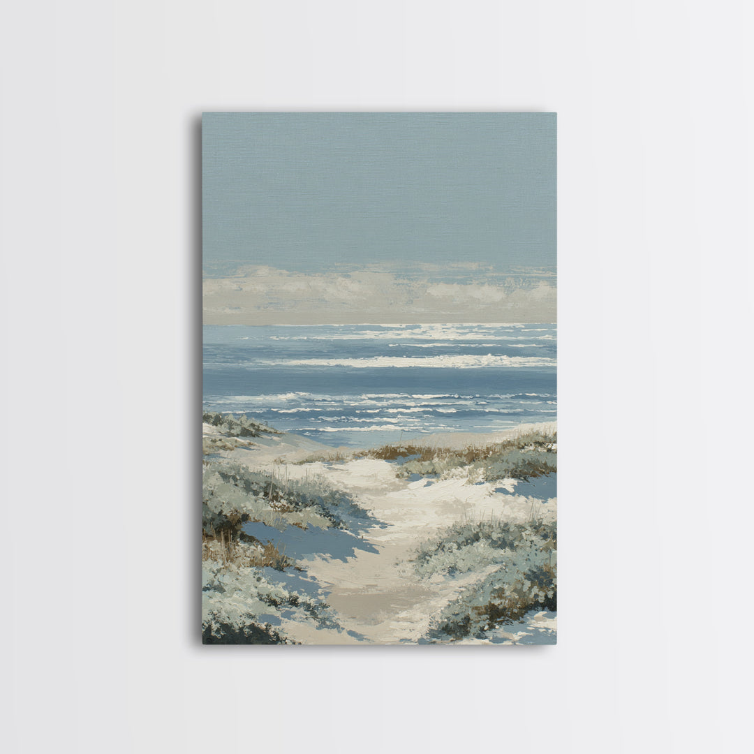 Quiet Coastal Dunes Framed Canvas Print, Dental Office Art, Dentist Art, Office Decor, Fine Art, Calm, Luxury Decor, Art Print, DOA-2x3-30