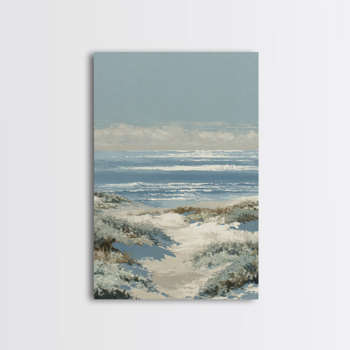 Quiet Coastal Dunes Framed Canvas Print, Dental Office Art, Dentist Art, Office Decor, Fine Art, Calm, Luxury Decor, Art Print, DOA-2x3-30