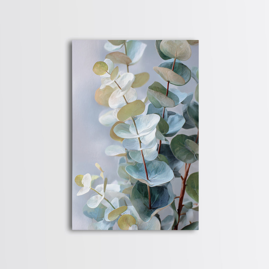 Soft Botanical Eucalyptus Print for Clean Atmosphere Canvas Print, Dental Office Art, Dental Decor, Office Decor, DOA-2x3-35
