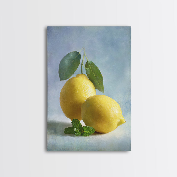 Fresh Citrus and Mint Still Life Canvas Print, Dental Office Art, Printable Digital, Office Decor, Calm, Neutral Decor, DOA-2x3-39