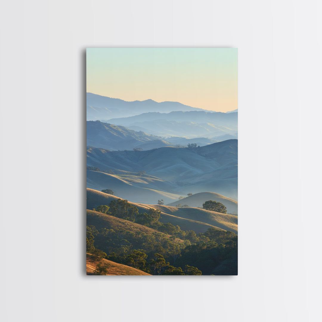 Soft Gradient Sunrise Framed Canvas Print, Dental Office Art, Dental Assistant, Office Decor, Fine Art, Calm, Gallery Decor, DOA-2x3-4