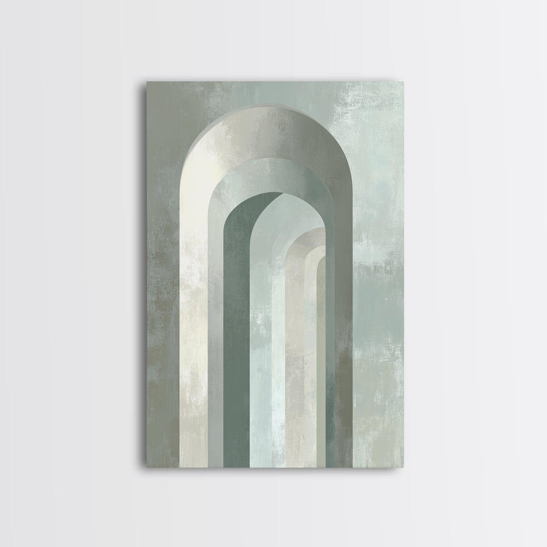 Light Scandinavian Abstract Arches Canvas Print, Dental Office Art, Statement Artwork, Office Decor, Abstract Art, Calm, DOA-2x3-49