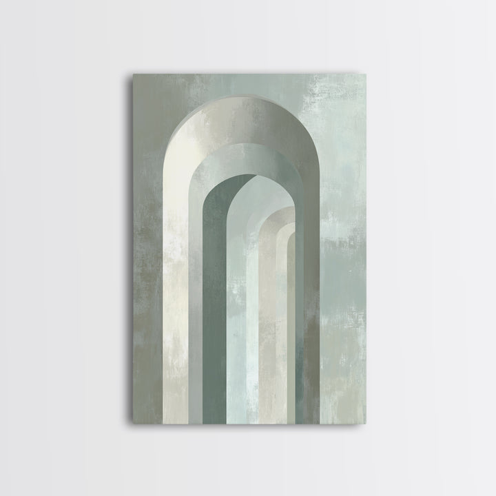 Light Scandinavian Abstract Arches Canvas Print, Dental Office Art, Statement Artwork, Office Decor, Abstract Art, Calm, DOA-2x3-49