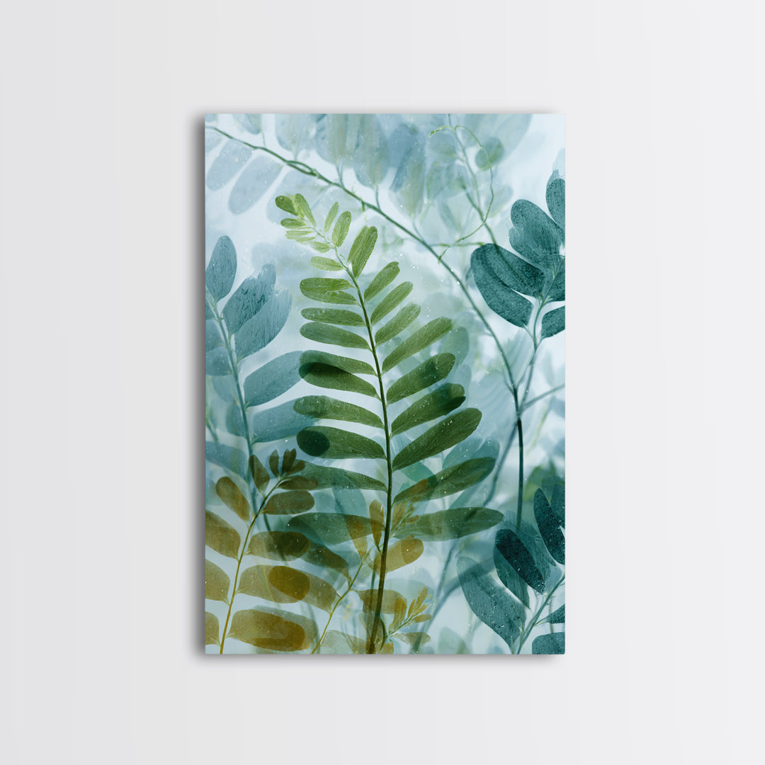 Botanical Fern Study Framed Canvas Print, Dental Office Art, Medical Decor, Office Decor, Fine Art, Calm, Home Decor, DOA-2x3-51