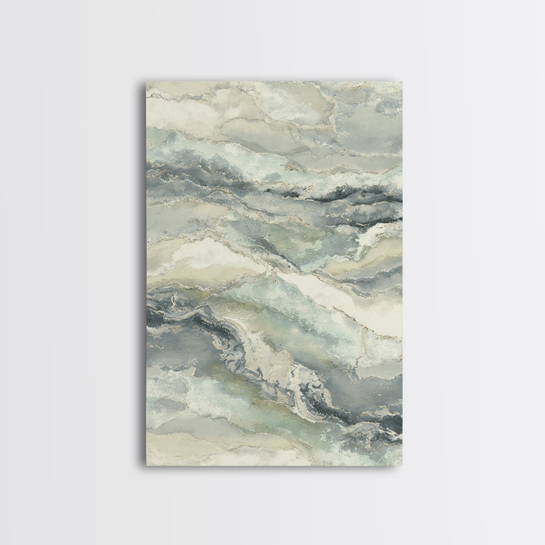 Clean Marble Texture Framed Canvas Print, Dental Office Art, Digital Artwork, Office Decor, Abstract Art, Calm, Dentist Art, DOA-2x3-56
