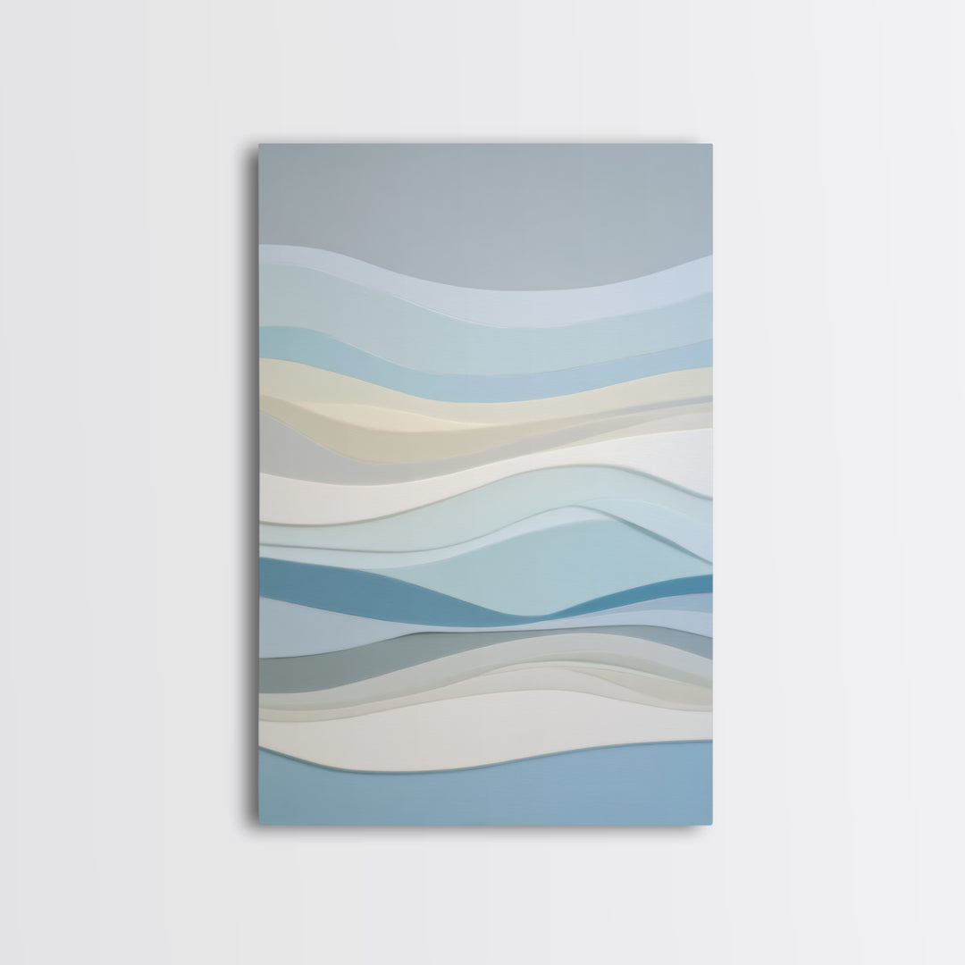 Calming Abstract Ocean Waves Canvas Print, Dental Office Art, Minimalist Decor, Office Decor, Calm, Motivational Poster, DOA-2x3-57