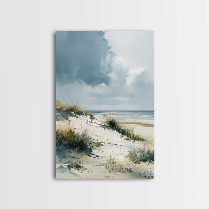 Quiet Coastal Dunes Framed Canvas Print, Dental Office Art, Dentist Art, Office Decor, Fine Art, Calm, Luxury Decor, Art Print, DOA-2x3-6