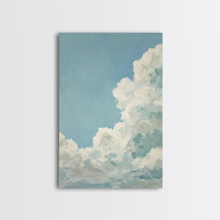 Peaceful Clouds over Open Meadow Canvas Print, Dental Office Art, Art Print, Office Decor, Oil Painting, Calm, Unique Wall Art, DOA-2x3-65