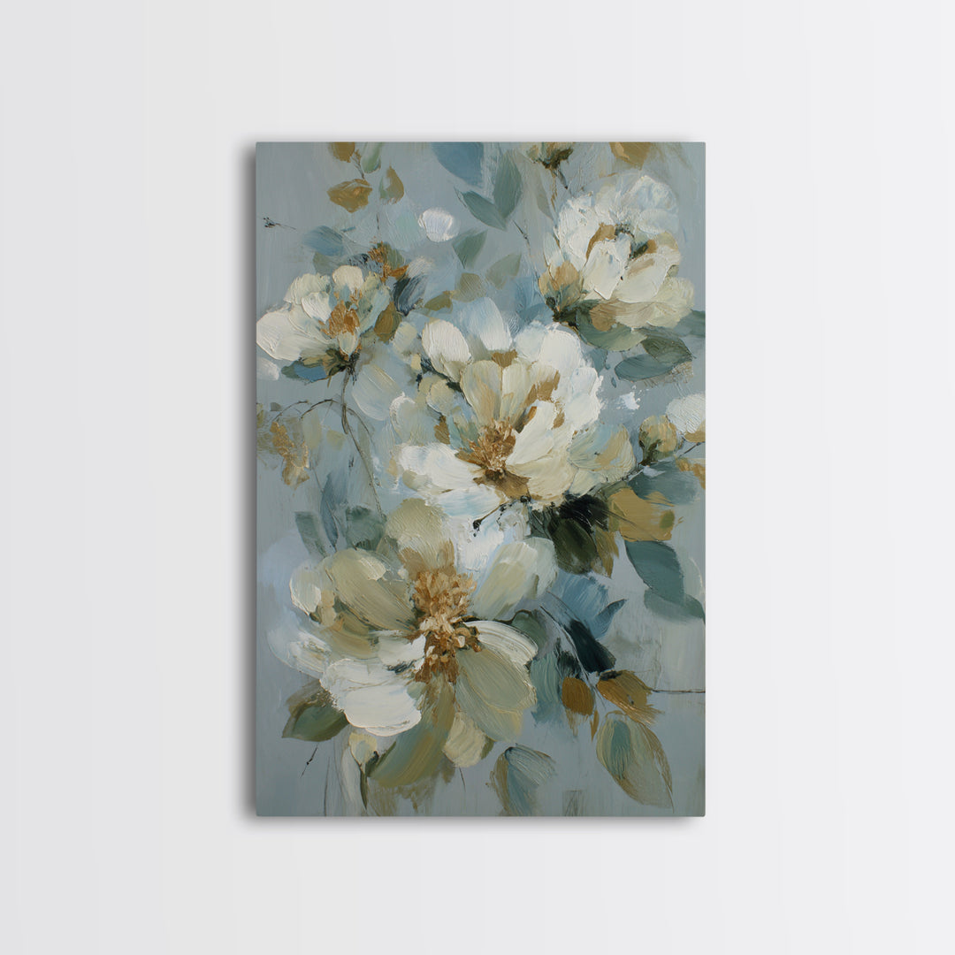 Sterile Modern Floral Painting Canvas Print, Dental Office Art, Office Decor, Fine Art, Calm, Art Print, Room Decor, DOA-2x3-67
