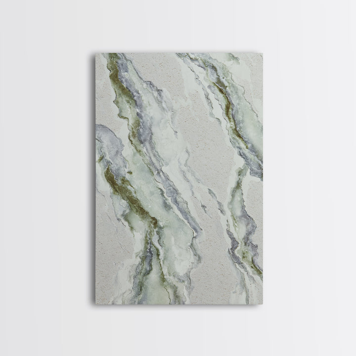 Clean Marble Texture Framed Canvas Print, Dental Office Art, Office Decor, Oil Painting, Calm, Dental Hygiene, DOA-2x3-8