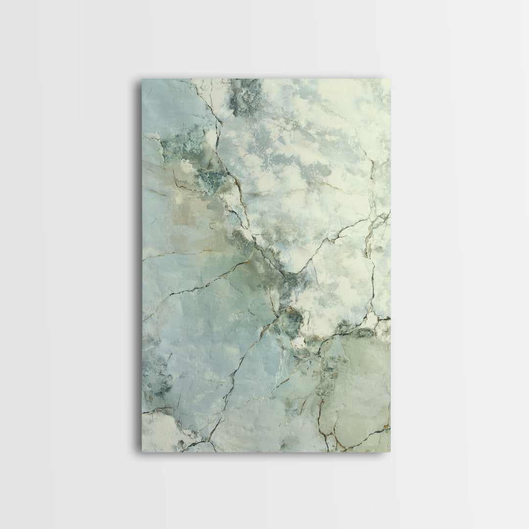 Clean Marble Texture Framed Canvas Print, Dental Office Art, Dental Gift, Office Decor, Watercolor Art, Calm, DOA-2x3-80