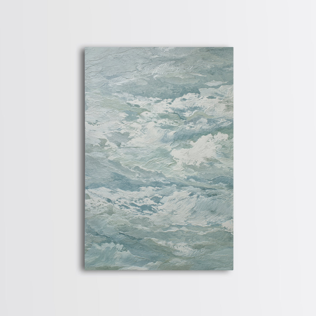 Calming Abstract Ocean Waves Canvas Print, Dental Office Art, Minimalist Decor, Office Decor, Calm, Motivational Poster, DOA-2x3-81
