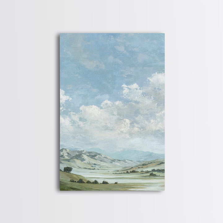 Gentle Mountain Landscape Framed Canvas Print, Dental Office Art, Office Decor, Calm, Medical Art, Medical Office Decor, DOA-2x3-84