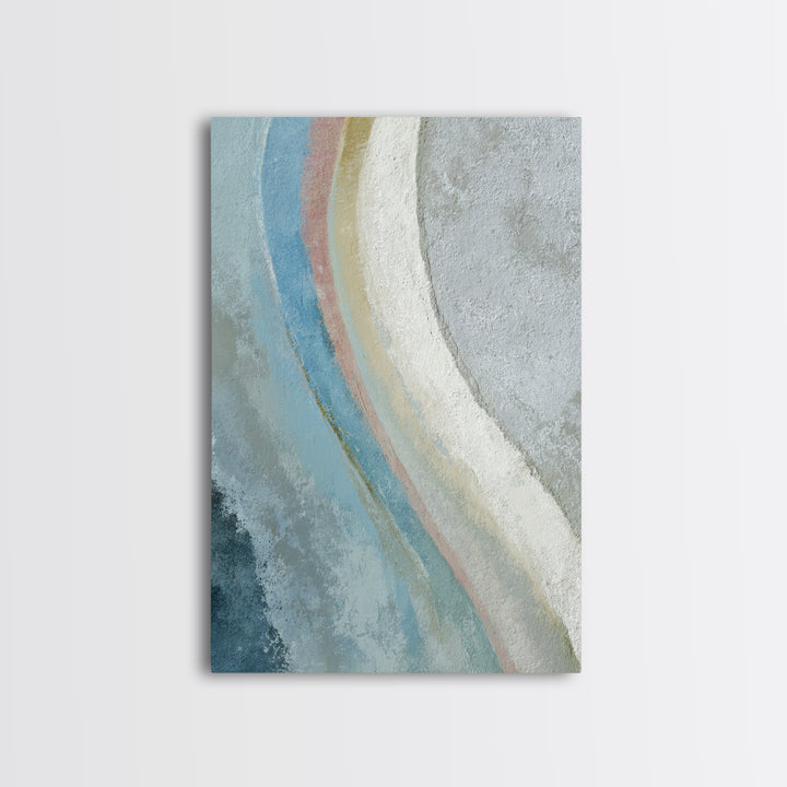 Minimal Smile Curve Abstract Framed Canvas Print, Dental Office Art, Contemporary Art, Office Decor, Calm, Dental Wall Art, DOA-2x3-85