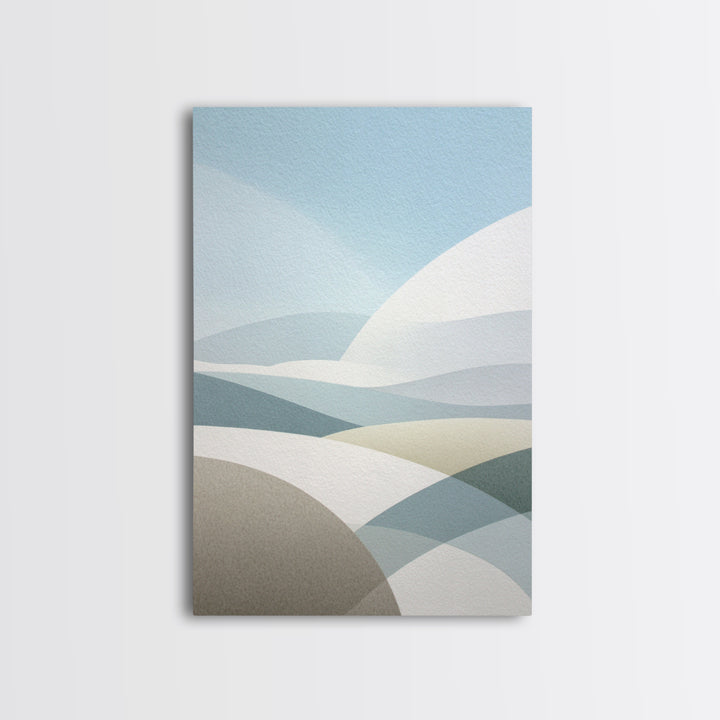 Clean Geometric Art Framed Canvas Print, Dental Office Art, Neutral Decor, Office Decor, Fine Art, Calm, Wall Art, Poster, DOA-2x3-88