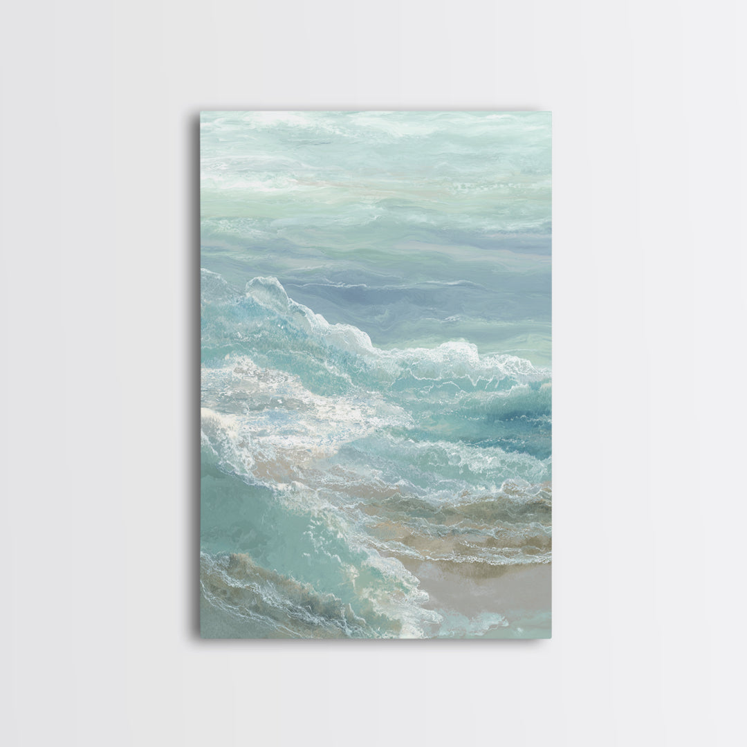 Calming Abstract Ocean Waves Canvas Print, Dental Office Art, Wall Decor, Office Decor, Fine Art, Calm, Contemporary Art, DOA-2x3-9