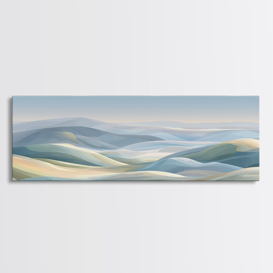 Soft Gradient Sunrise Framed Canvas Print, Dental Office Art, Tooth Art, Office Decor, Calm, Modern Decor, Fine Art Print, DOA-3x1-12