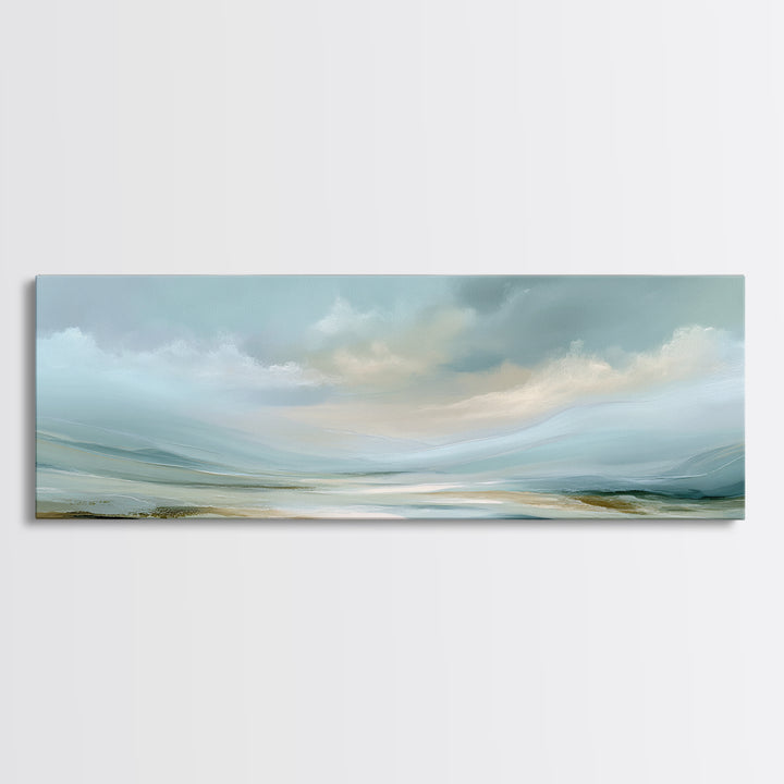 Calming Abstract Ocean Waves Framed Canvas Print, Dental Office Art, Office Decor, Calm, Medical Art, Medical Office Decor, DOA-3x1-17