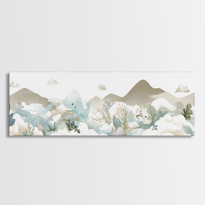 Cheerful Animal Dentist Themed Character Without Text Canvas Print, Dental Office Art, Contemporary Art, Office Decor, Calm, DOA-3x1-18
