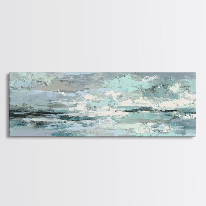 Clean Geometric Art Canvas Print, Dental Office Art, Science Art, Office Decor, Abstract Art, Calm, Boho Decor, DOA-3x1-24