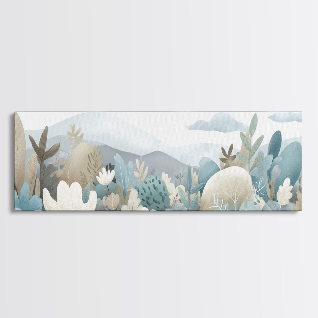 Happy Jungle Animals Canvas Print, Dental Office Art, Statement Artwork, Office Decor, Fine Art, Calm, Printable Wall Art, DOA-3x1-30
