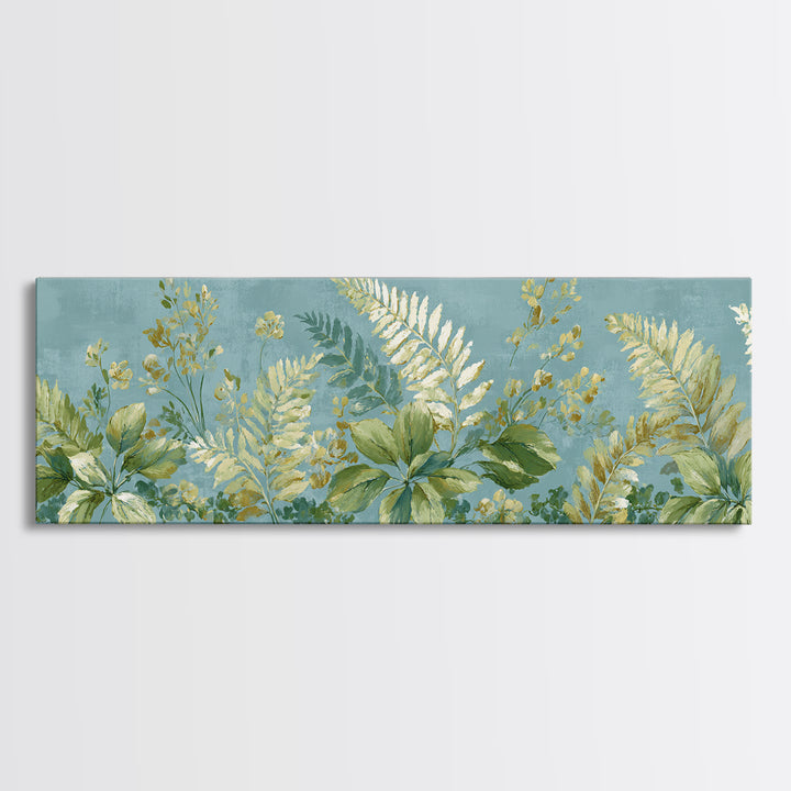 Botanical Fern Study Canvas Print, Dental Office Art, Wall Decor, Office Decor, Oil Painting, Calm, Contemporary Art, DOA-3x1-35