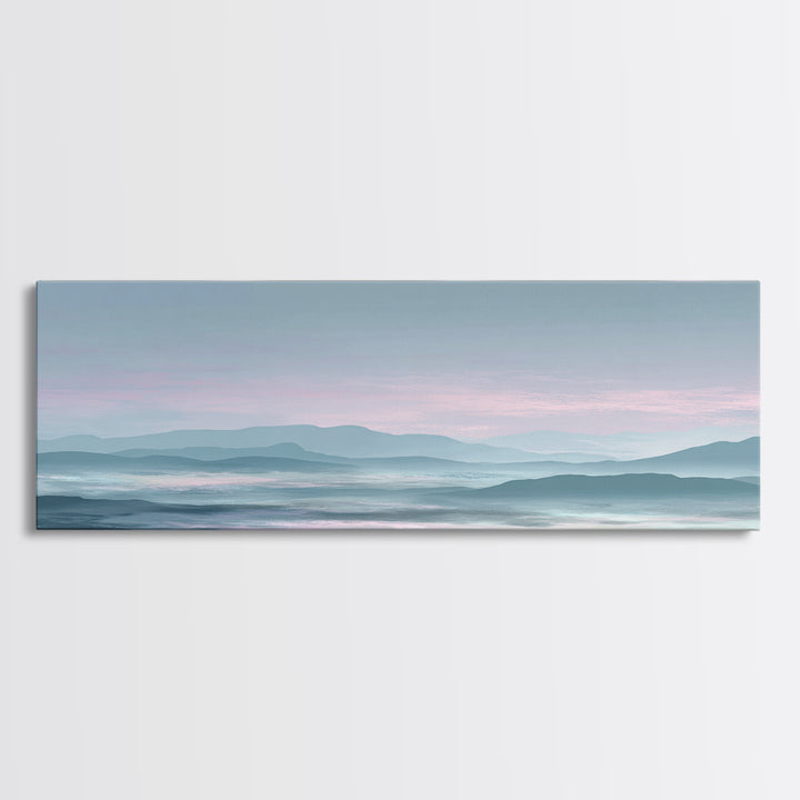 Soft Gradient Sunrise Canvas Print, Dental Office Art, Office Decor, Fine Art, Calm, Art Print, Room Decor, Textured Painting, DOA-3x1-36