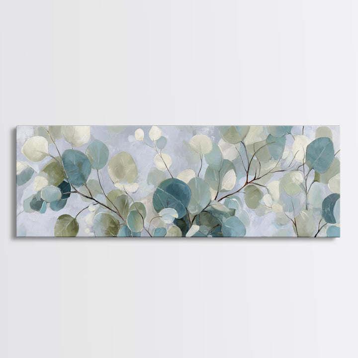 Soft Botanical Eucalyptus Print for Clean Atmosphere Canvas Print, Dental Office Art, Art Print, Office Decor, Fine Art, Calm, DOA-3x1-43