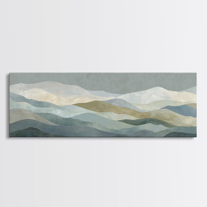 Clean Geometric Art Canvas Print, Dental Office Art, Statement Artwork, Office Decor, Abstract Art, Calm, Printable Wall Art, DOA-3x1-48