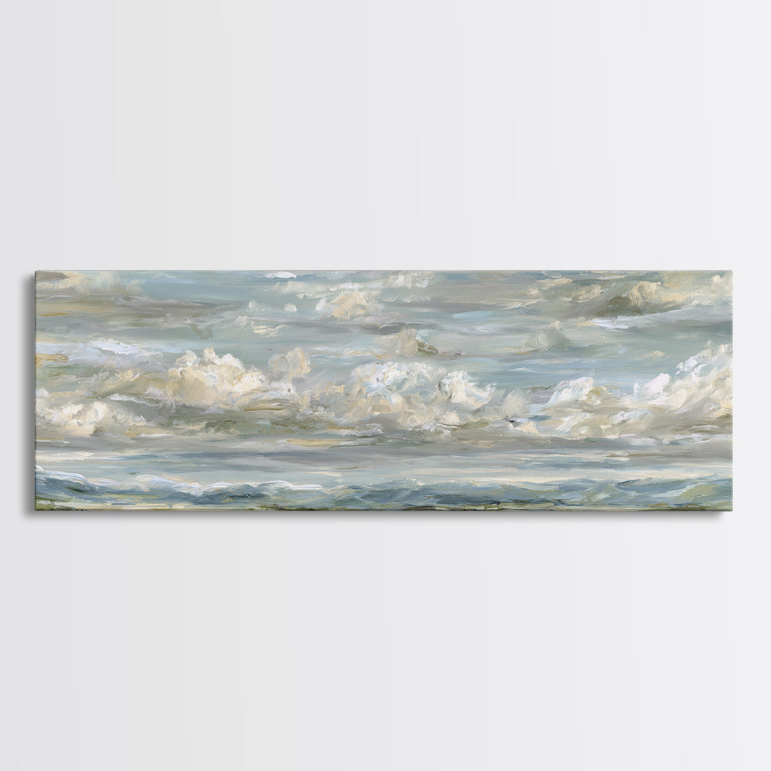 Peaceful Clouds over Open Meadow Canvas Print, Dental Office Art, Office Wall Art, Office Decor, Fine Art, Calm, Medical Decor, DOA-3x1-49