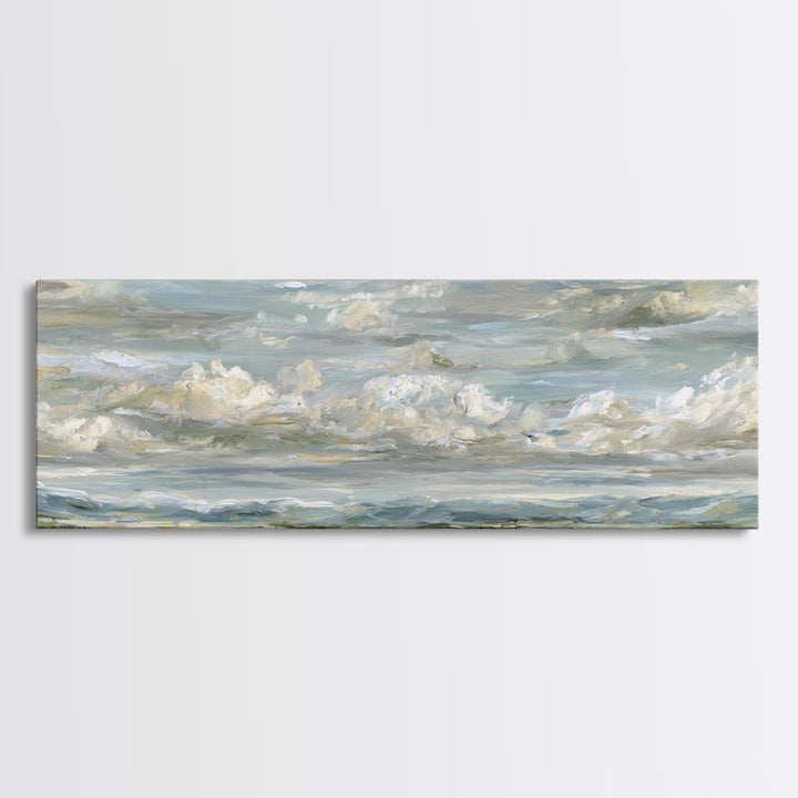 Peaceful Clouds over Open Meadow Canvas Print, Dental Office Art, Office Wall Art, Office Decor, Fine Art, Calm, Medical Decor, DOA-3x1-49