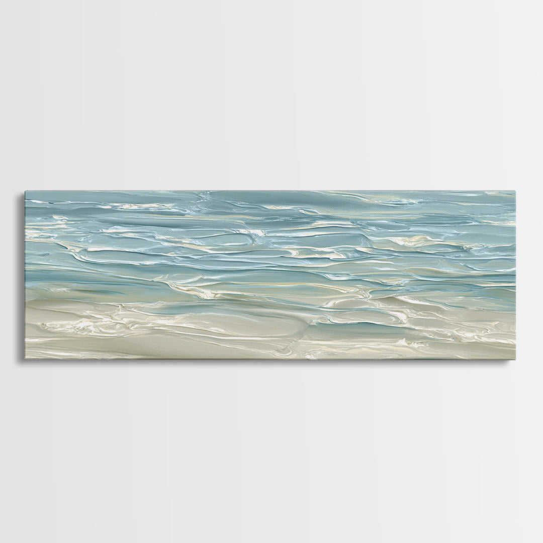 Abstract Water Ripple Pattern Framed Canvas Print, Dental Office Art, Room Decor, Office Decor, Abstract Art, Calm, DOA-3x1-5