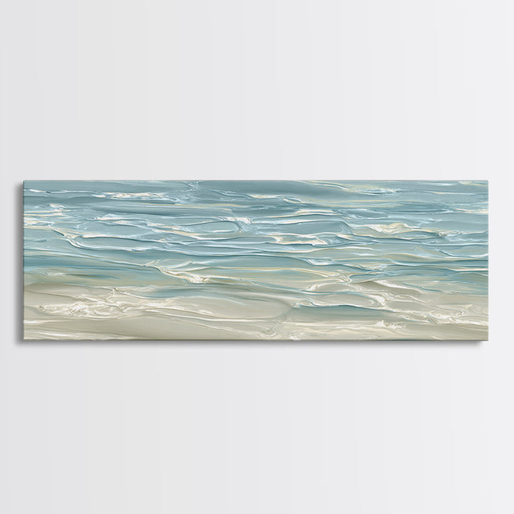 Abstract Water Ripple Pattern Framed Canvas Print, Dental Office Art, Room Decor, Office Decor, Abstract Art, Calm, DOA-3x1-5