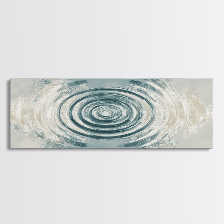 Abstract Water Ripple Pattern Framed Canvas Print, Dental Office Art, Unique Wall Art, Office Decor, Calm, Dental Assistant, DOA-3x1-53