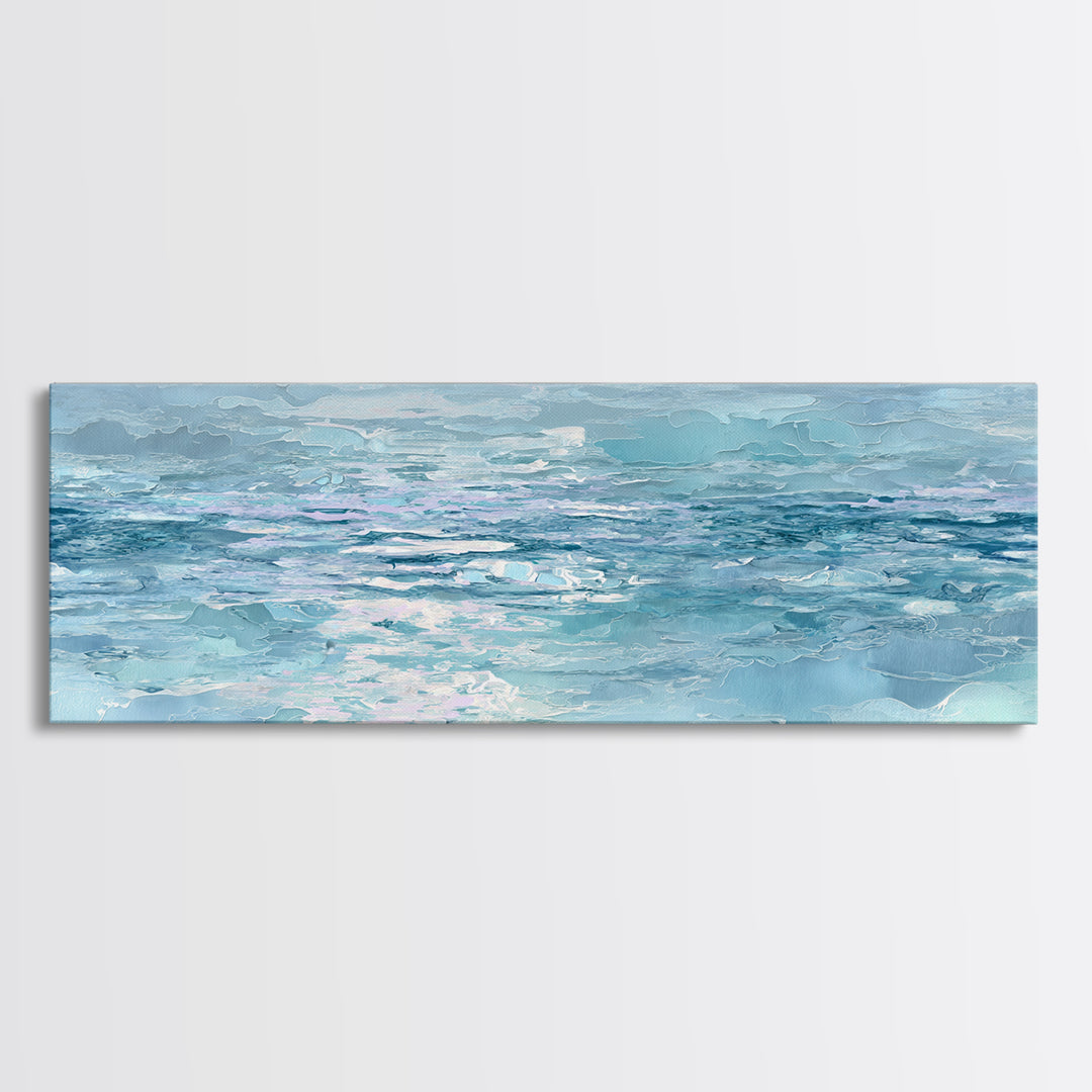 Abstract Water Ripple Pattern Framed Canvas Print, Dental Office Art, Unique Wall Art, Office Decor, Calm, Dental Assistant, DOA-3x1-77