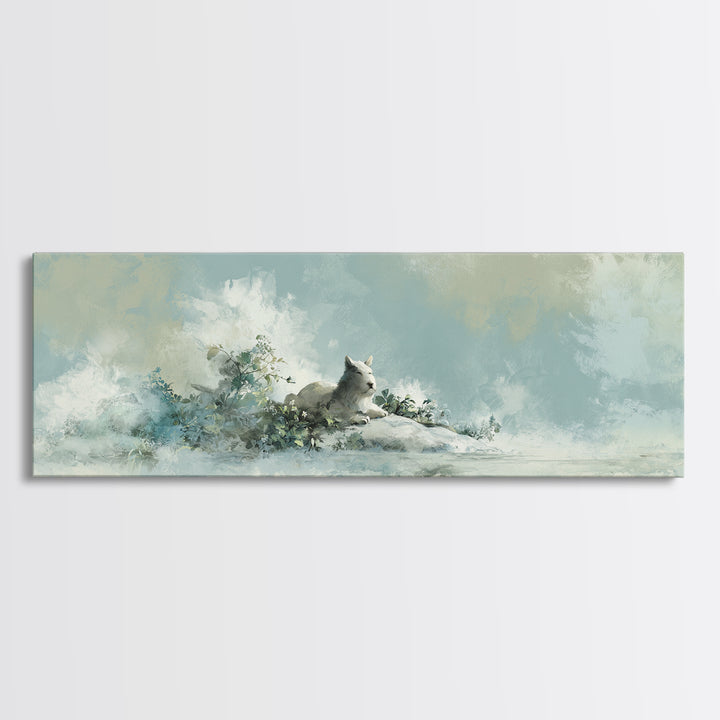 Cheerful Animal Dentist Themed Character Without Text Canvas Print, Dental Office Art, Motivational Poster, Office Decor, Calm, DOA-3x1-90