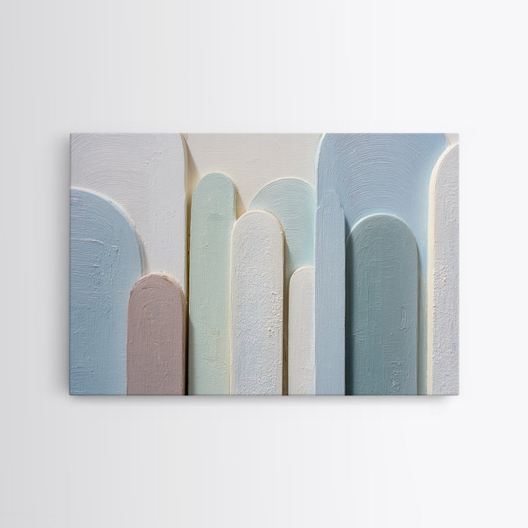 Light Scandinavian Abstract Arches Canvas Print, Dental Office Art, Decor, Office Decor, Abstract Art, Calm, Digital Artwork, DOA-3x2-21