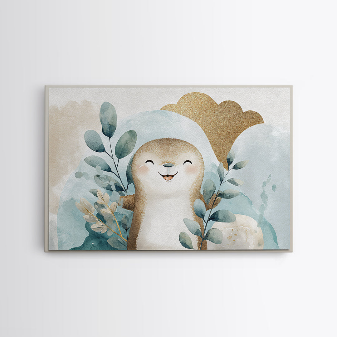 Cheerful Animal Dentist Themed Character Without Text Canvas Print, Dental Office Art, Digital Print, Office Decor, Calm, DOA-3x2-30