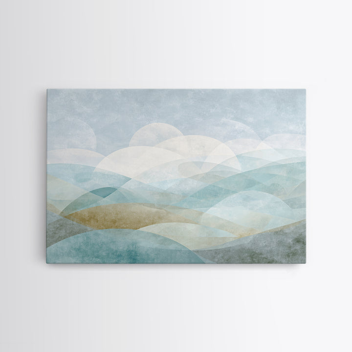 Clean Geometric Art Framed Canvas Print, Dental Office Art, Contemporary Art, Office Decor, Abstract Art, Calm, Dental Wall Art, DOA-3x2-36