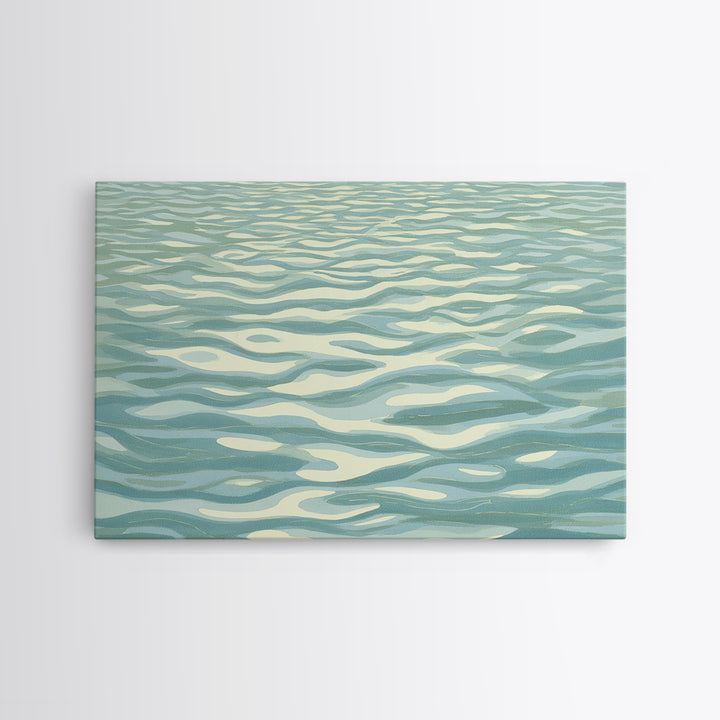 Abstract Water Ripple Pattern Framed Canvas Print, Dental Office Art, Unique Wall Art, Office Decor, Abstract Art, Calm, DOA-3x2-41